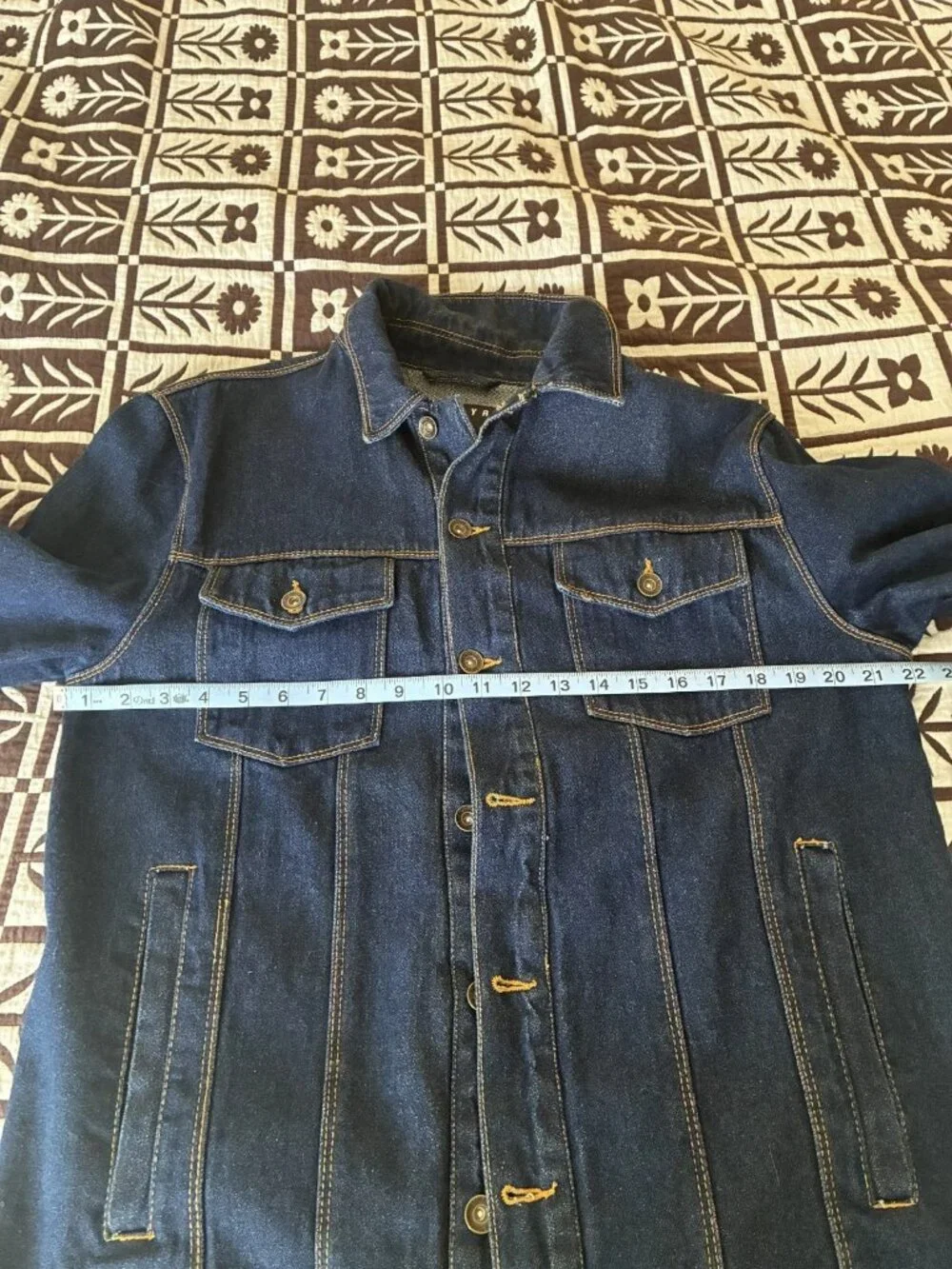 Empyre Men's Raw Denim Jacket, Blue, Size M